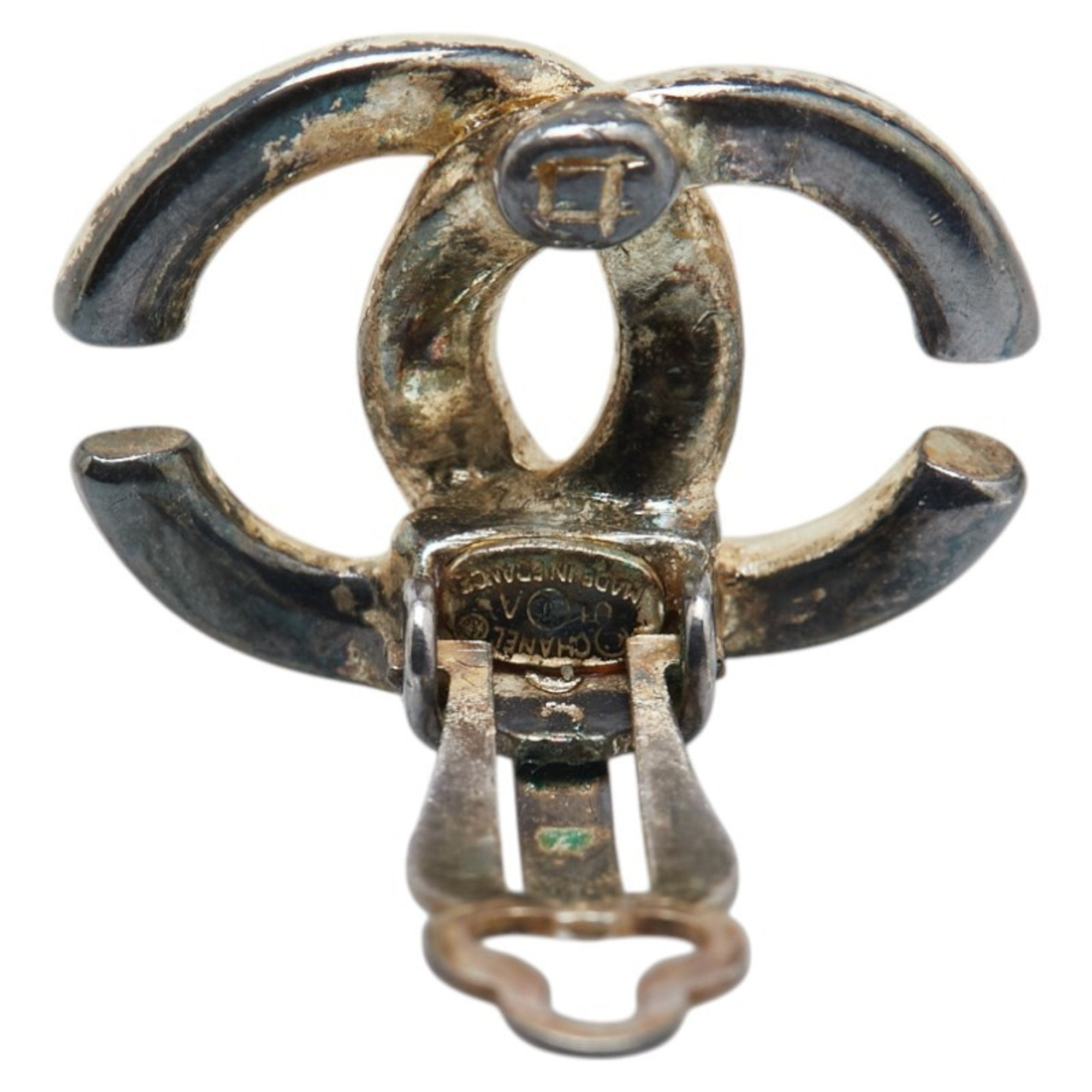 CC Logo Clip-On Earrings Metal
