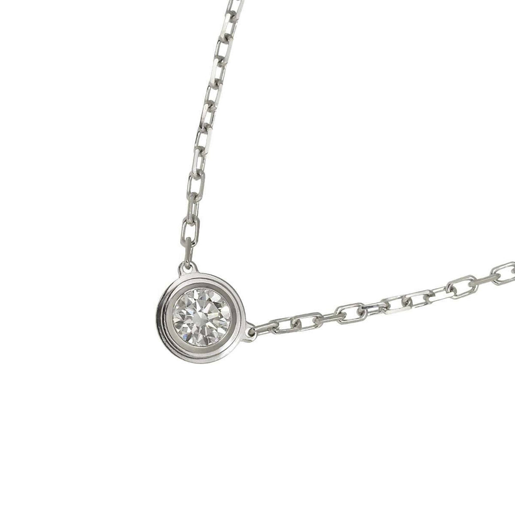 Pendant Necklace 18K White Gold Large With Diamond