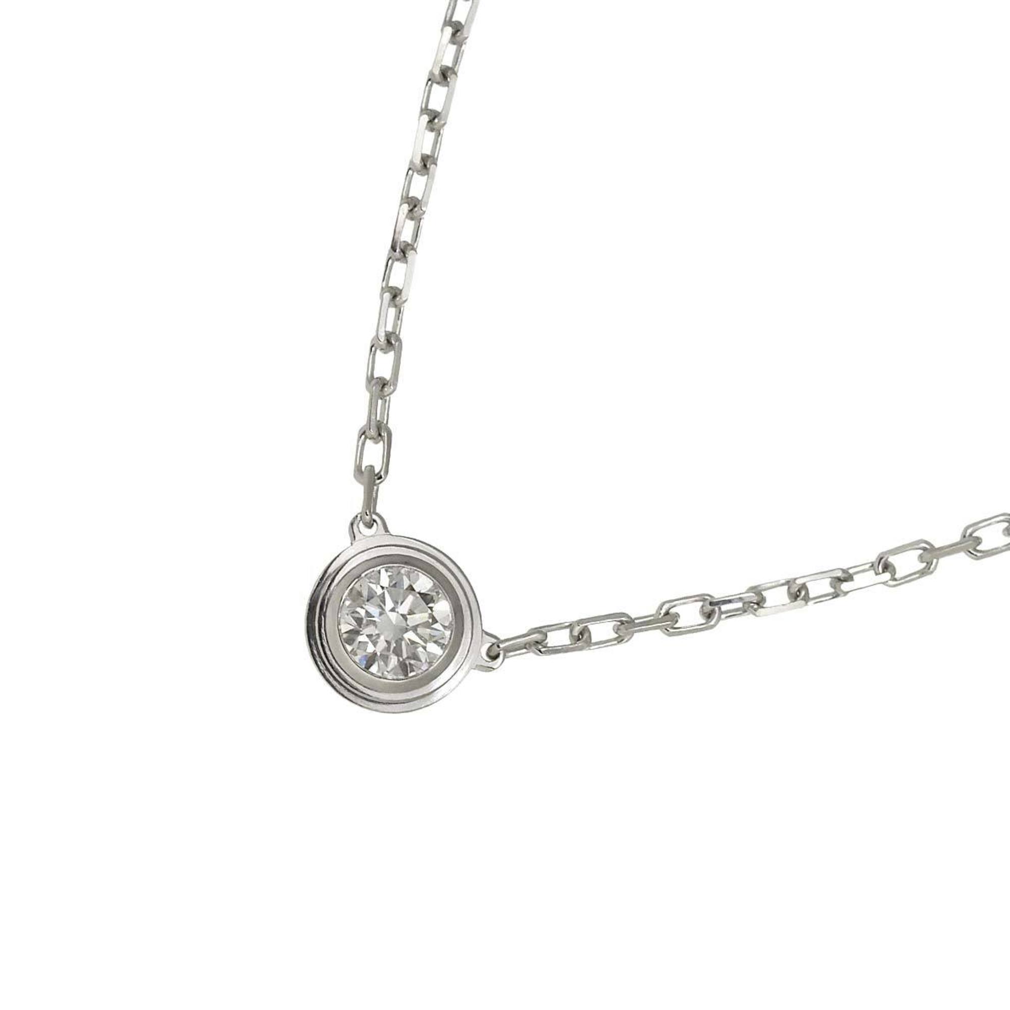 Pendant Necklace 18K White Gold Large With Diamond