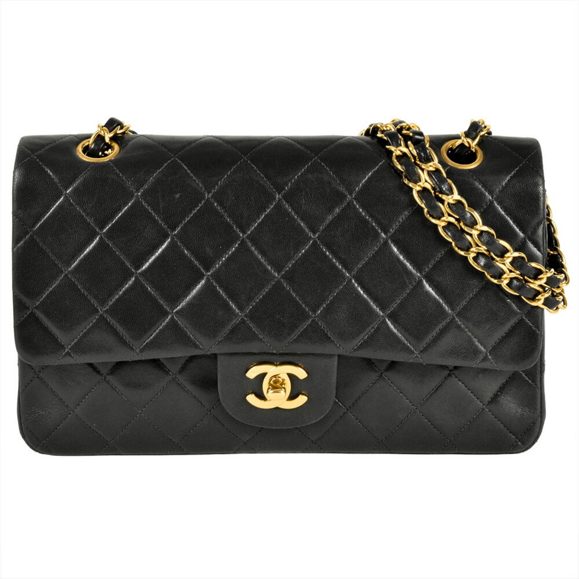 Vintage Classic Double Flap Bag Quilted Lambskin Medium