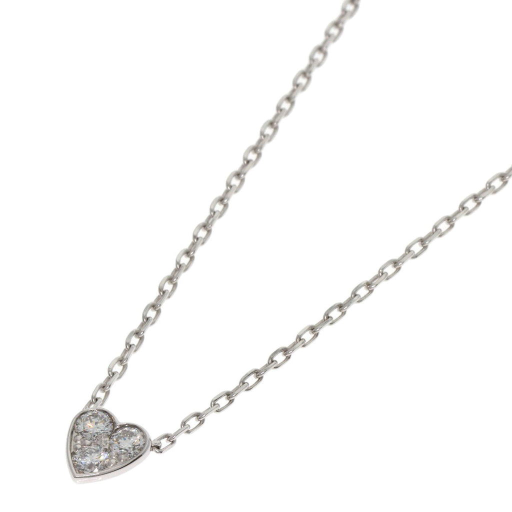 Mini Pendant Necklace 18K White Gold with Diamond