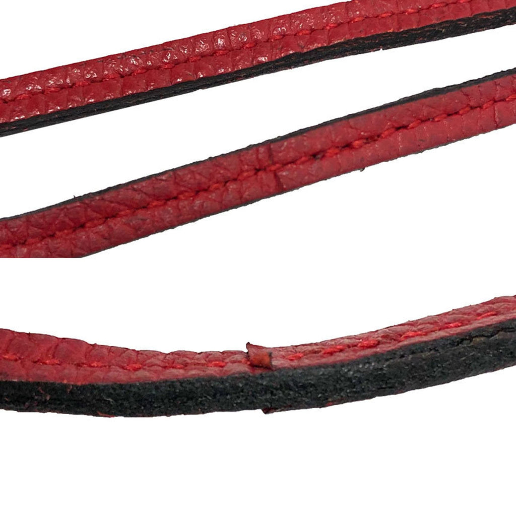 Choker Necklace Leather Cord Red