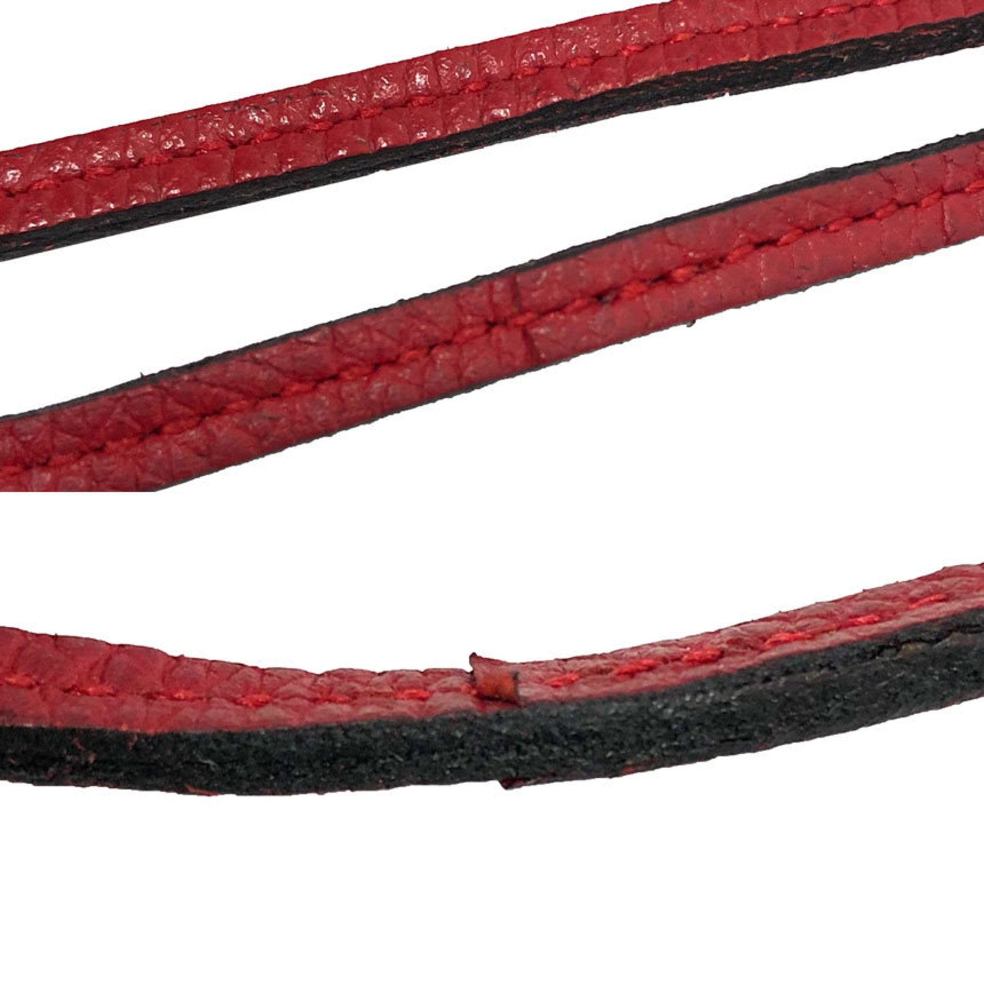 Choker Necklace Leather Cord Red
