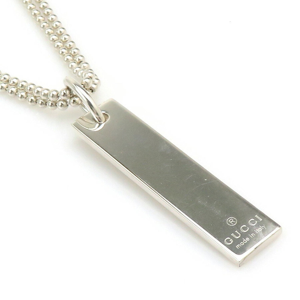 Ball Pendant Necklace Sterling Silver Double Chain
