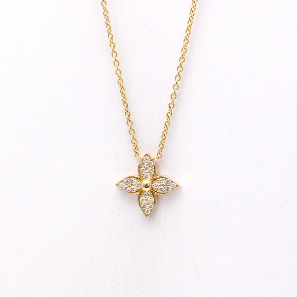Pendant Necklace 18K Rose Gold With Diamond