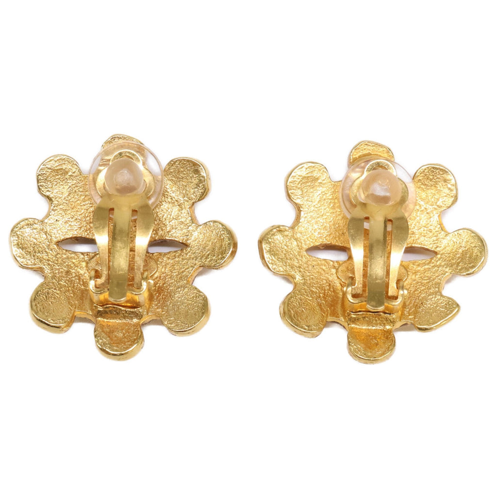 CC Logo Clip-On Earrings Gold-Tone Metal Gold-Tone Metal