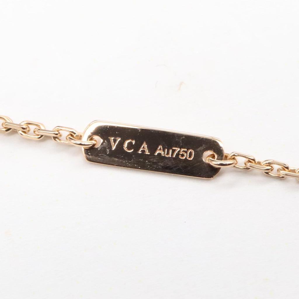 Vintage Alhambra Pendant Necklace 18K Rose Gold and Onyx