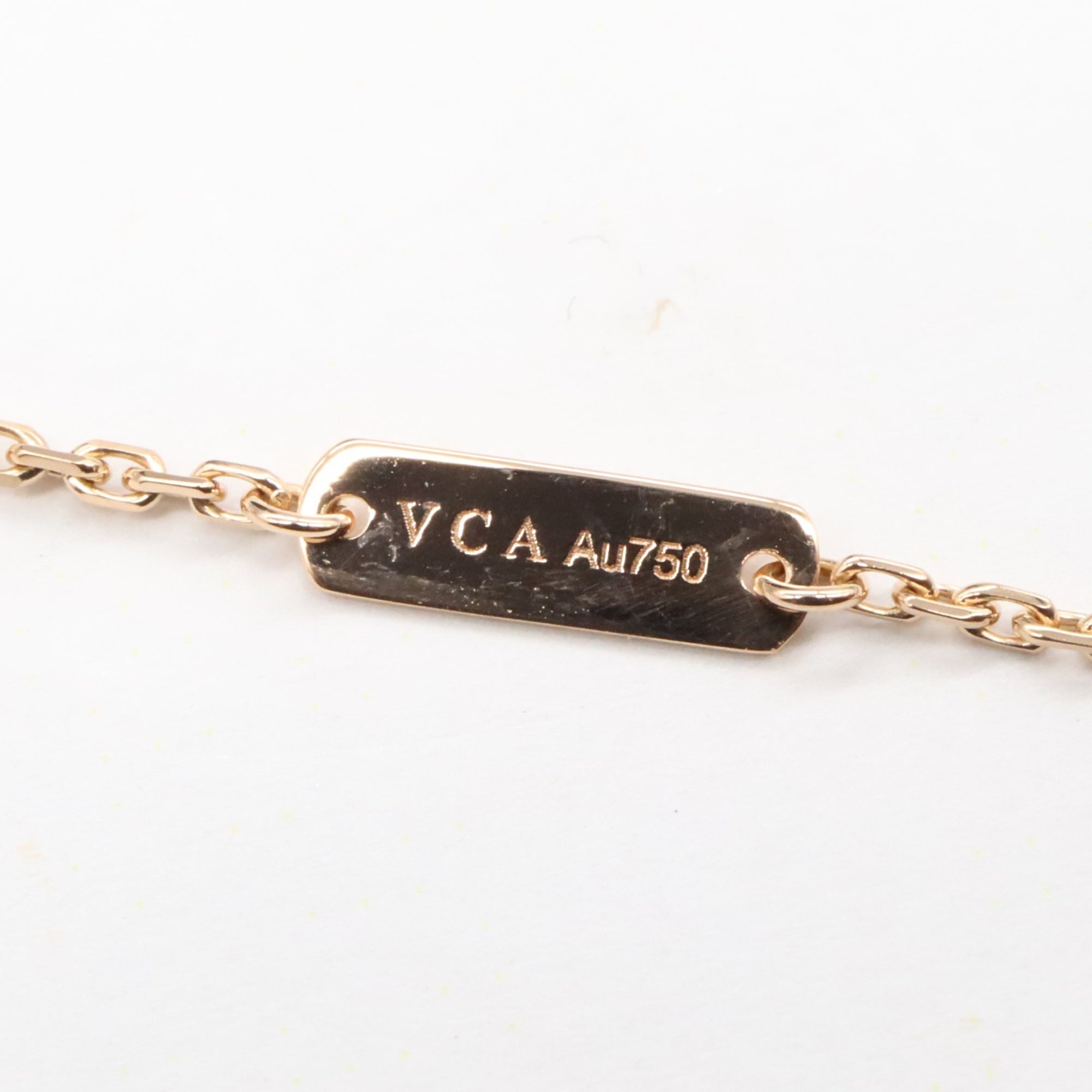 Vintage Alhambra Pendant Necklace 18K Rose Gold and Onyx