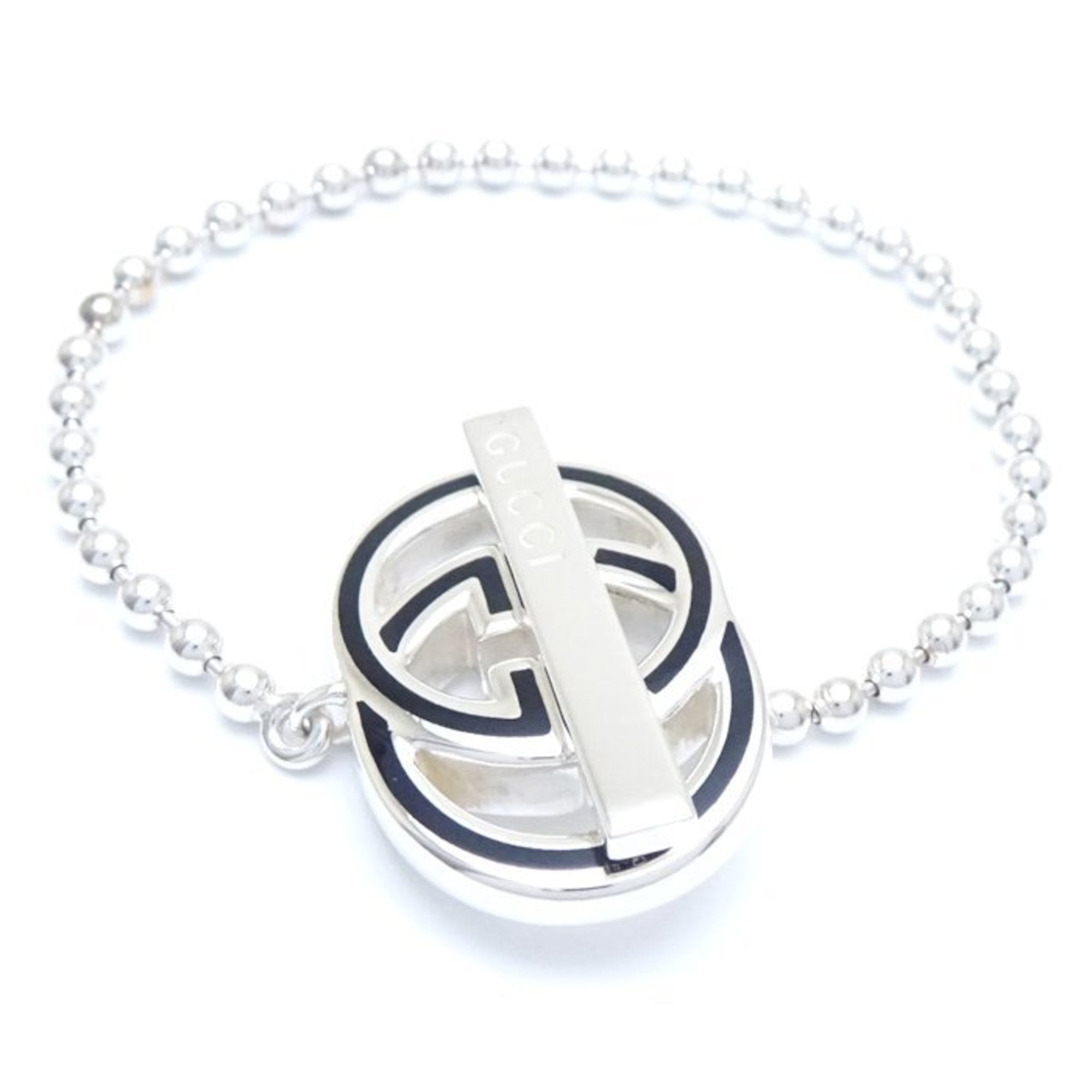 Double G Bracelet Enamel and Sterling Silver