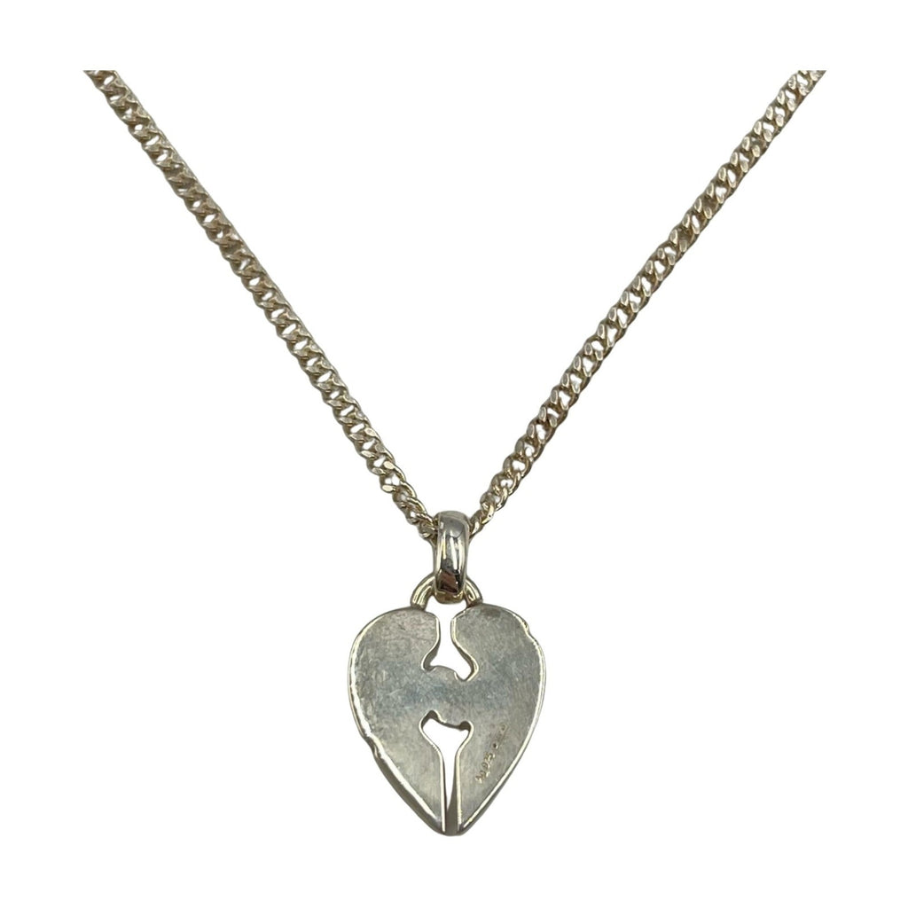 Knot Heart Pendant Necklace Sterling Silver