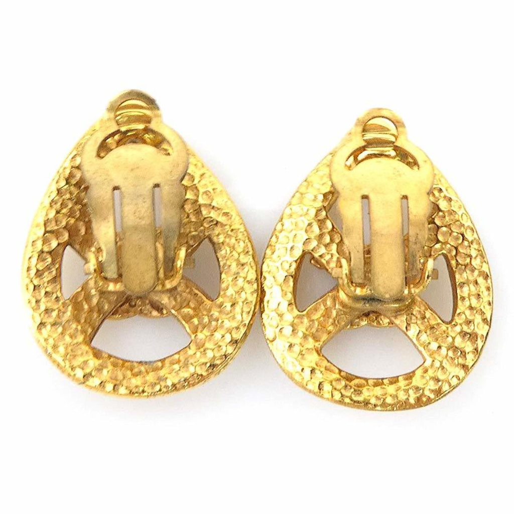 CC Logo Clip-On Earrings Gold-Tone Metal Gold-Tone Metal