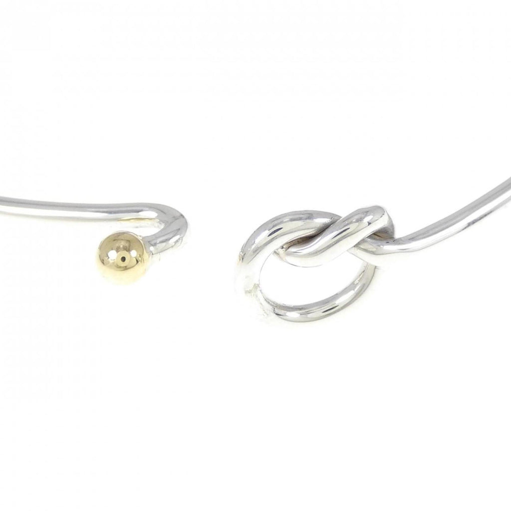 Flatwire Hook and Eye Heart Bracelet Sterling Silver and 18K Yellow Gold