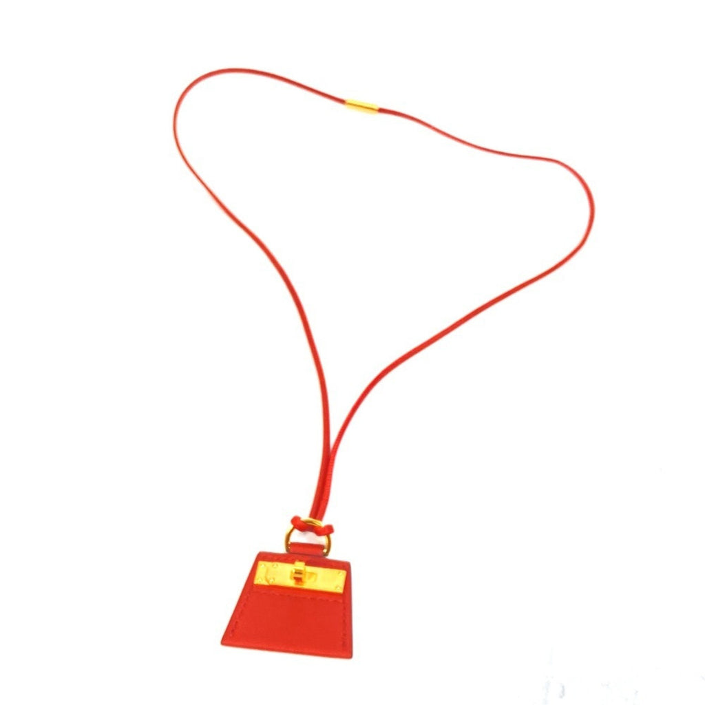 Pendant Necklace Swift Leather Brown