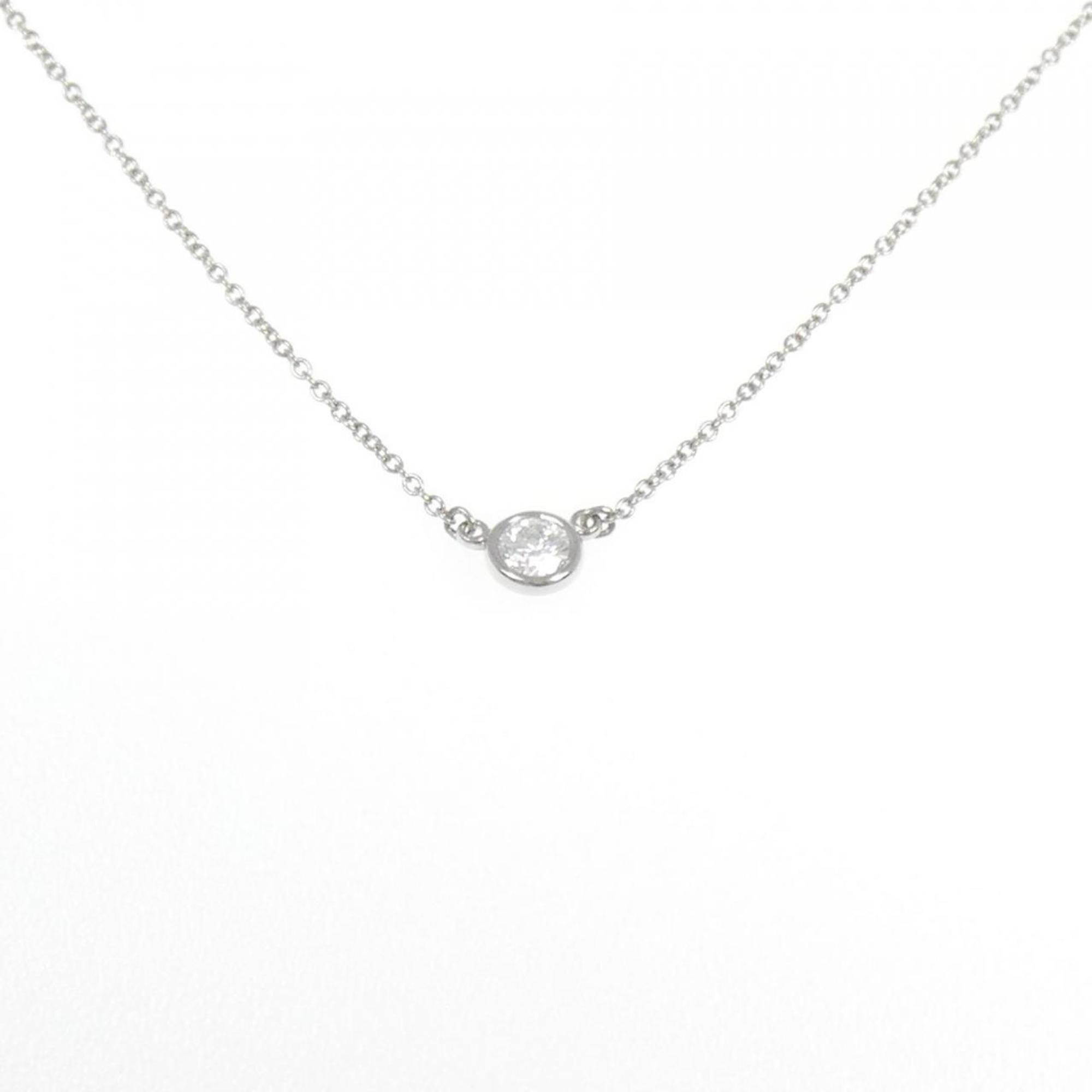 Elsa Peretti Diamonds By The Yard Pendant Necklace Platinum and Diamond 0.20-0.29CT