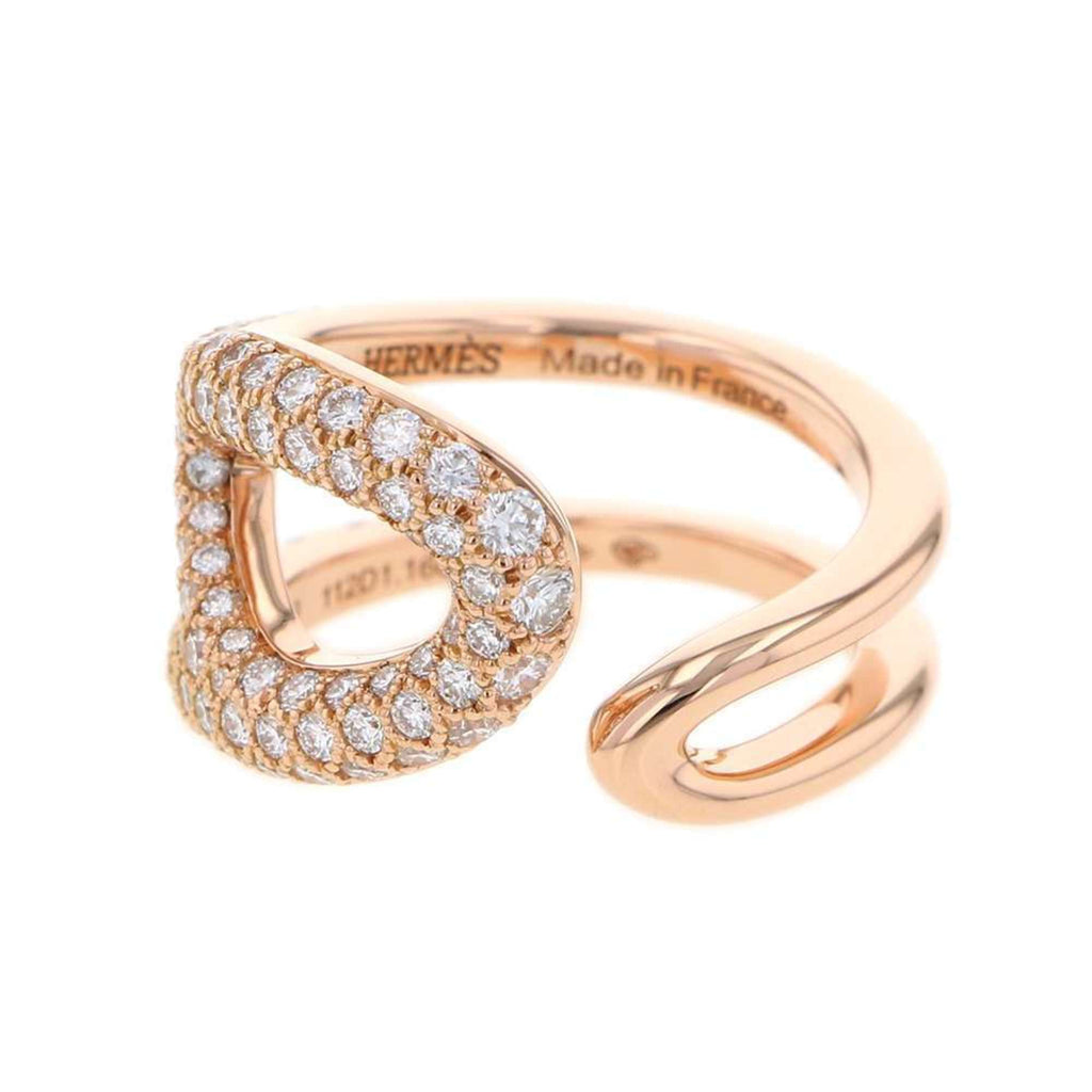 Chaine D'Ancre Punk Ring 18K Rose Gold with Diamond
