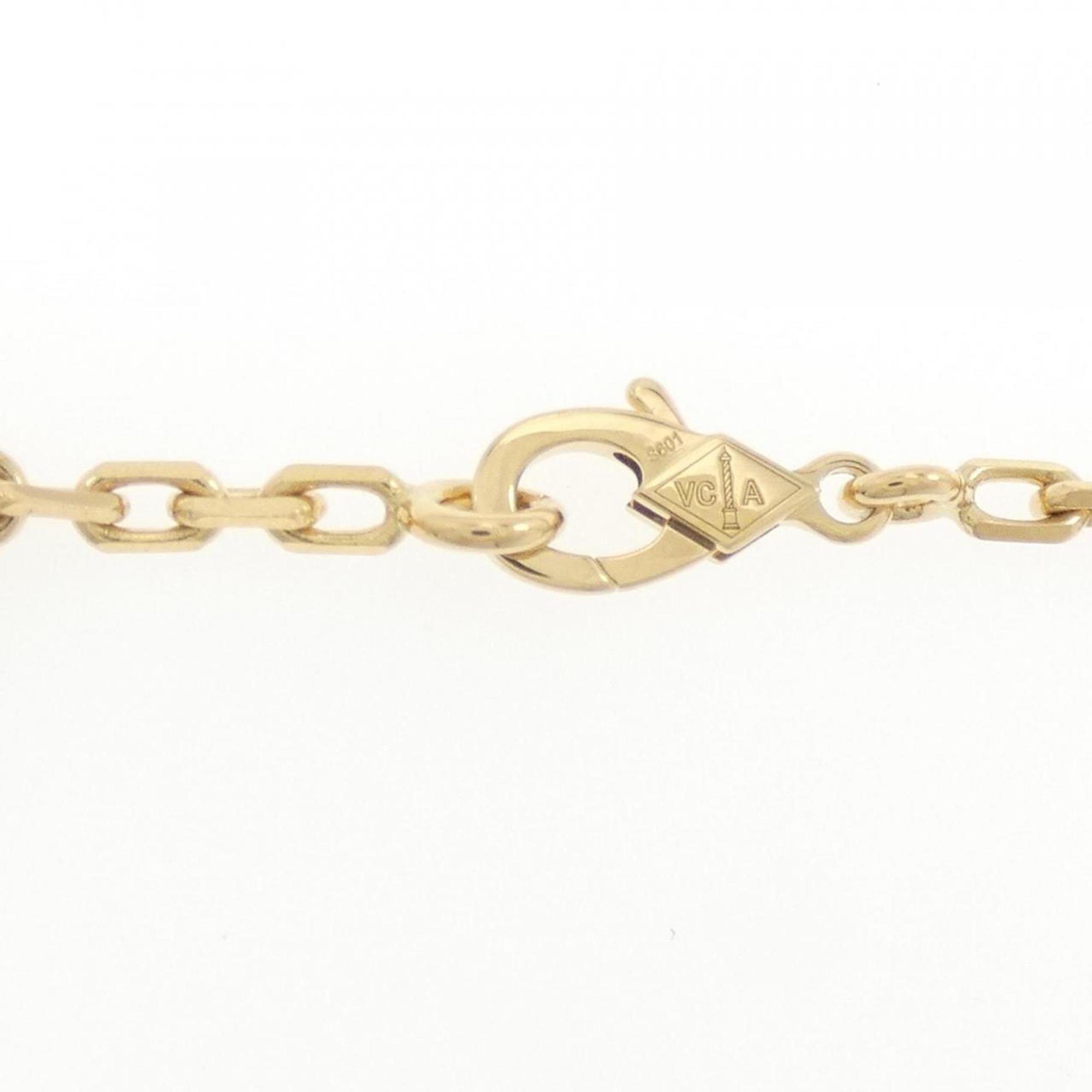 Vintage Alhambra Pendant Necklace 18K Yellow Gold