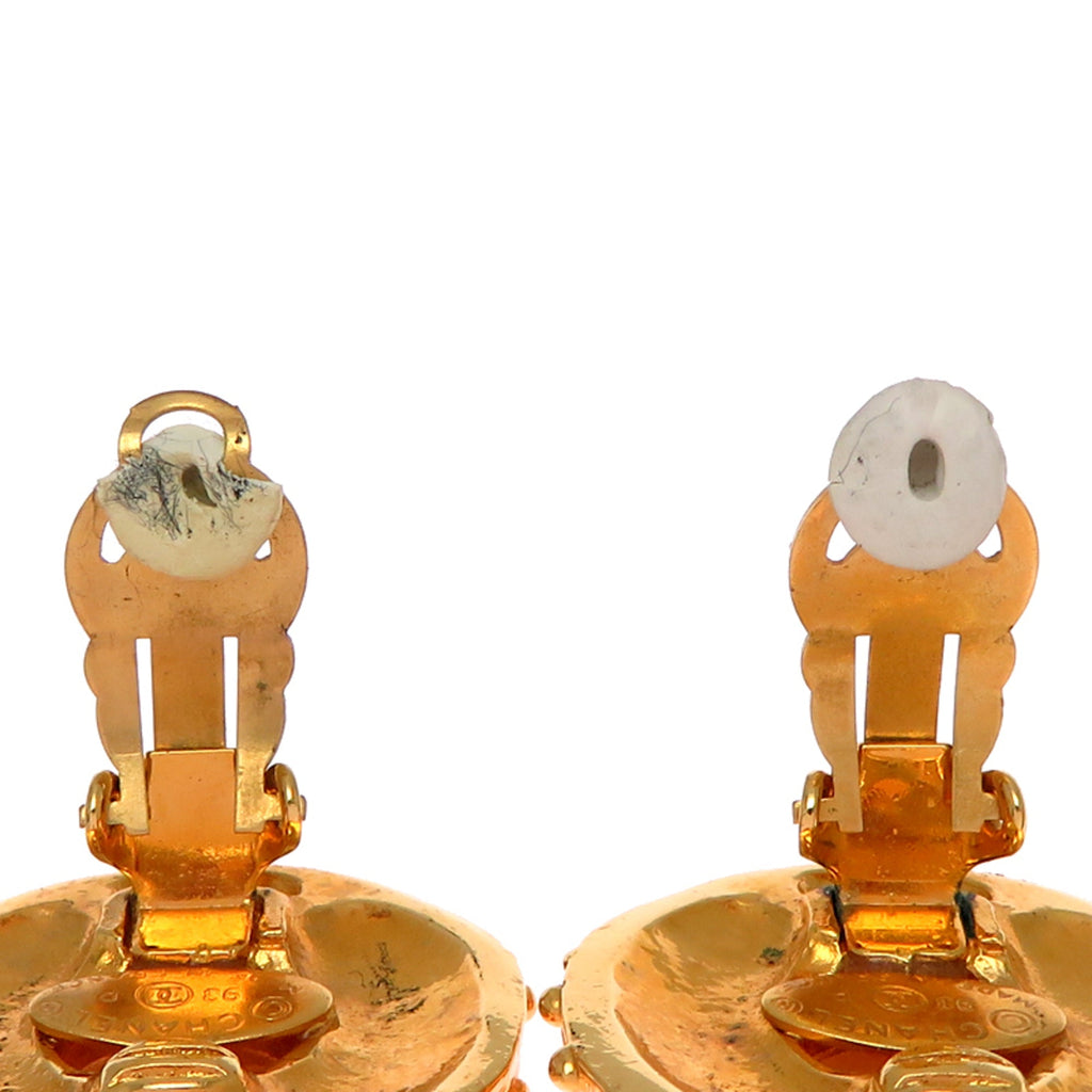 CC Logo Clip-On Earrings Metal