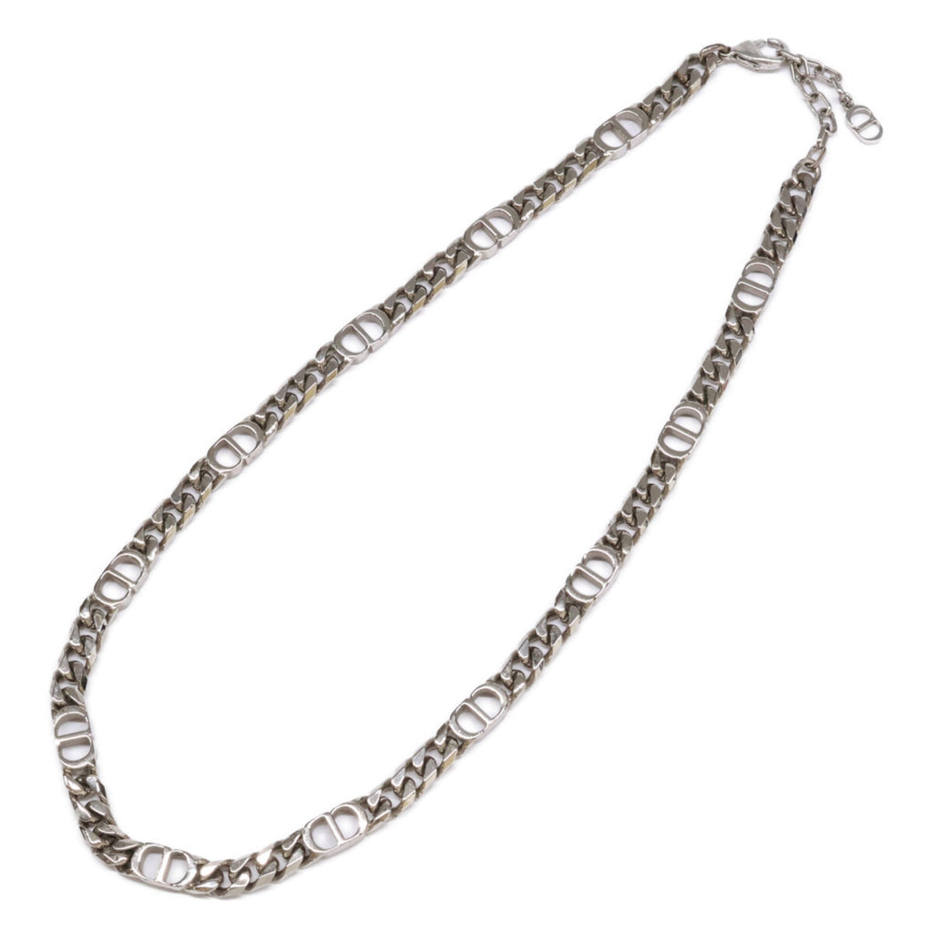 CD Icon Chain Link Pendant Necklace Brass Silver