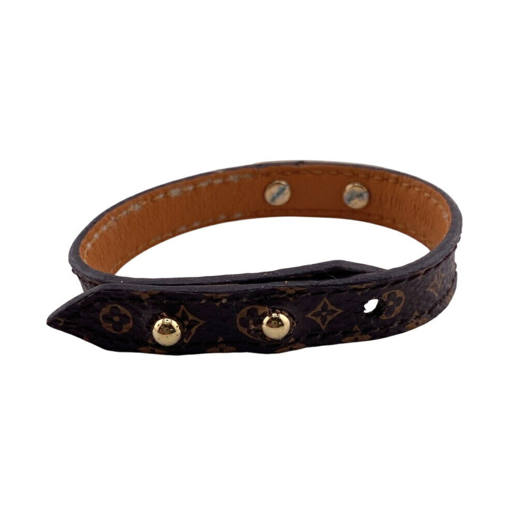 Bracelet Leather Monogram Brown