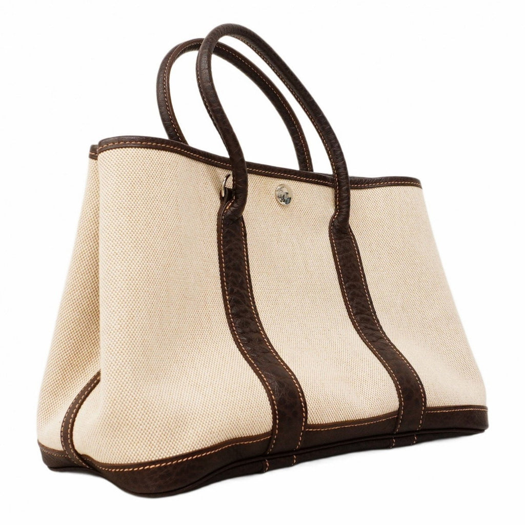 Garden Party Tote Toile and Leather 30