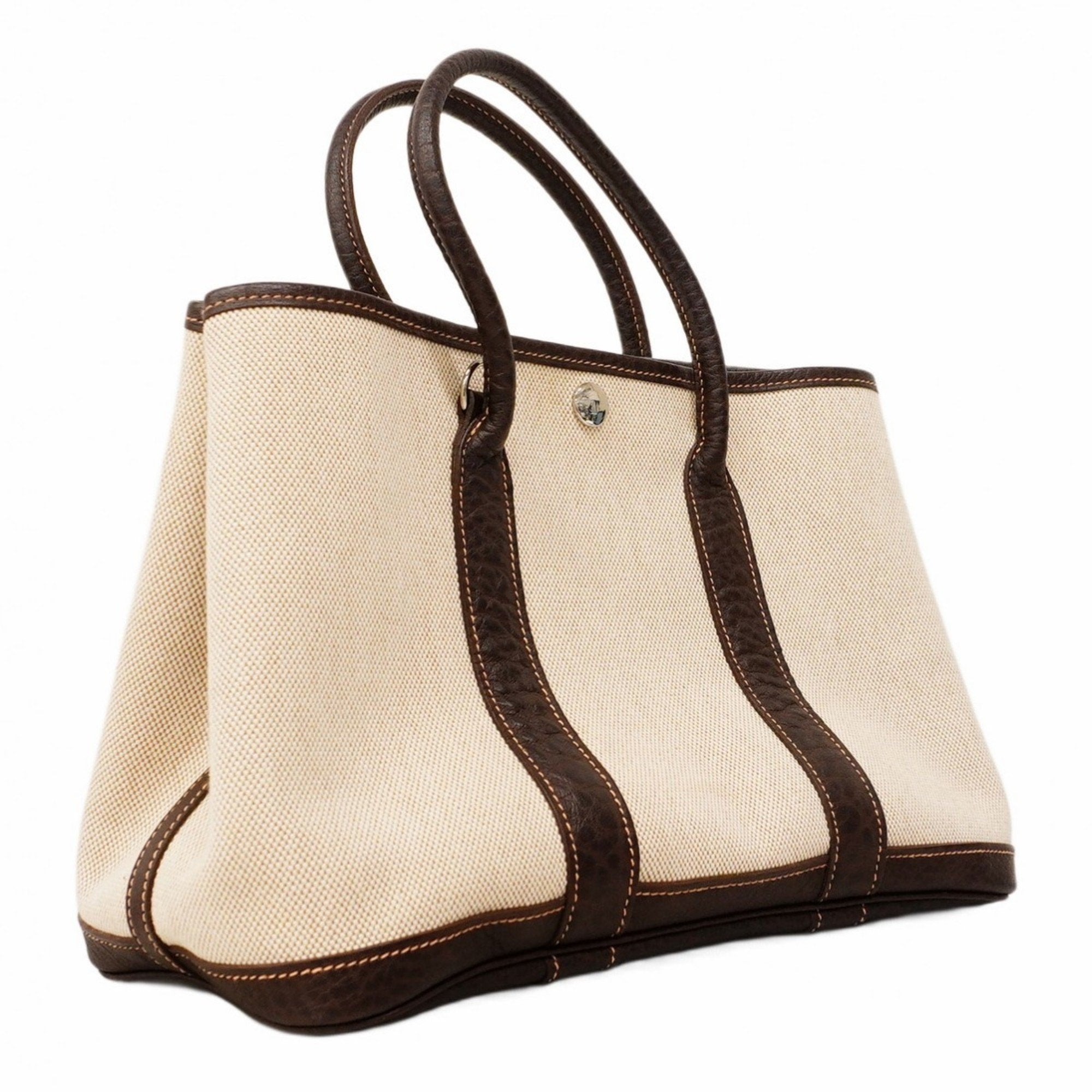 Garden Party Tote Toile and Leather 30