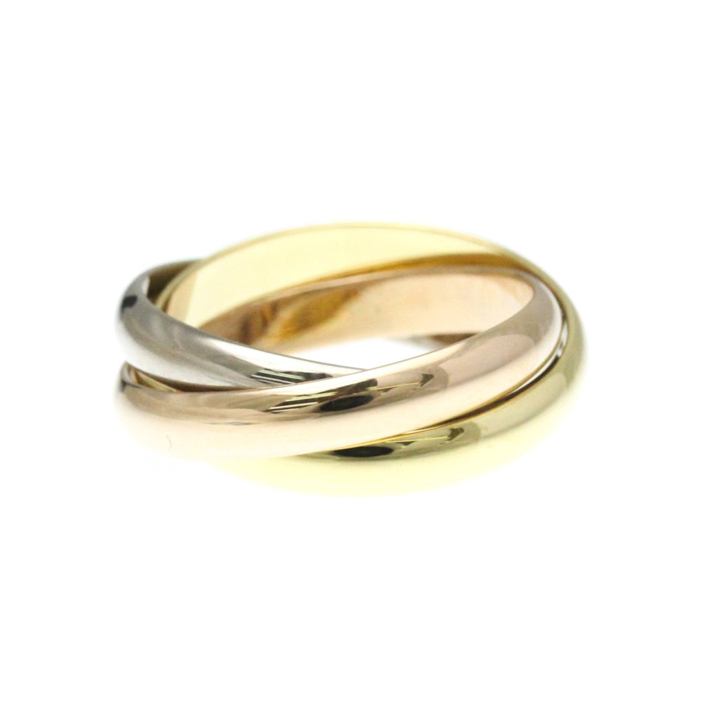 Vendome Louis Cartier Band Ring 18K Tricolor Gold