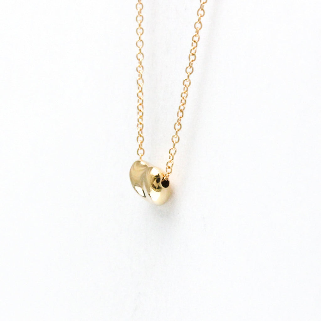 Bean Pendant Necklace 18K Rose Gold 4.8mm