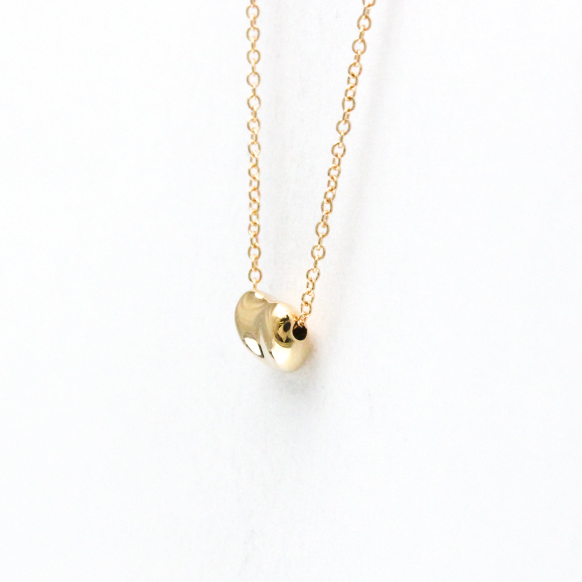 Bean Pendant Necklace 18K Rose Gold 4.8mm