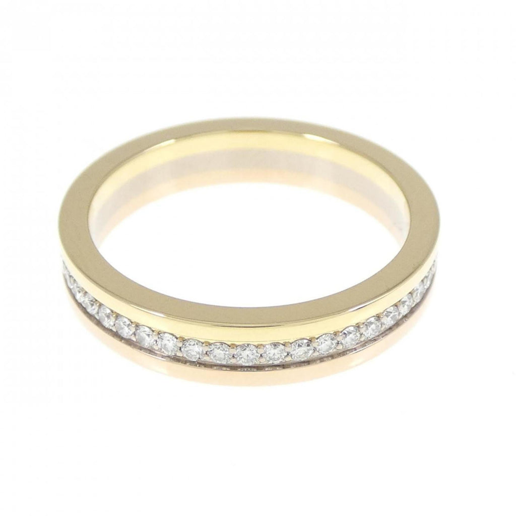 Vendome Louis Cartier Band Ring 18K Tricolor Gold