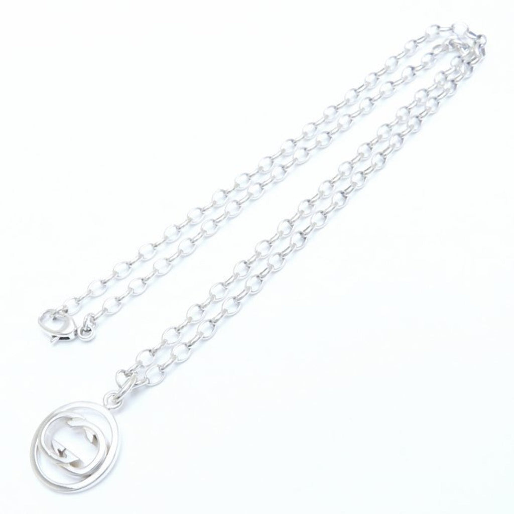 Interlocking G Pendant Necklace Sterling Silver