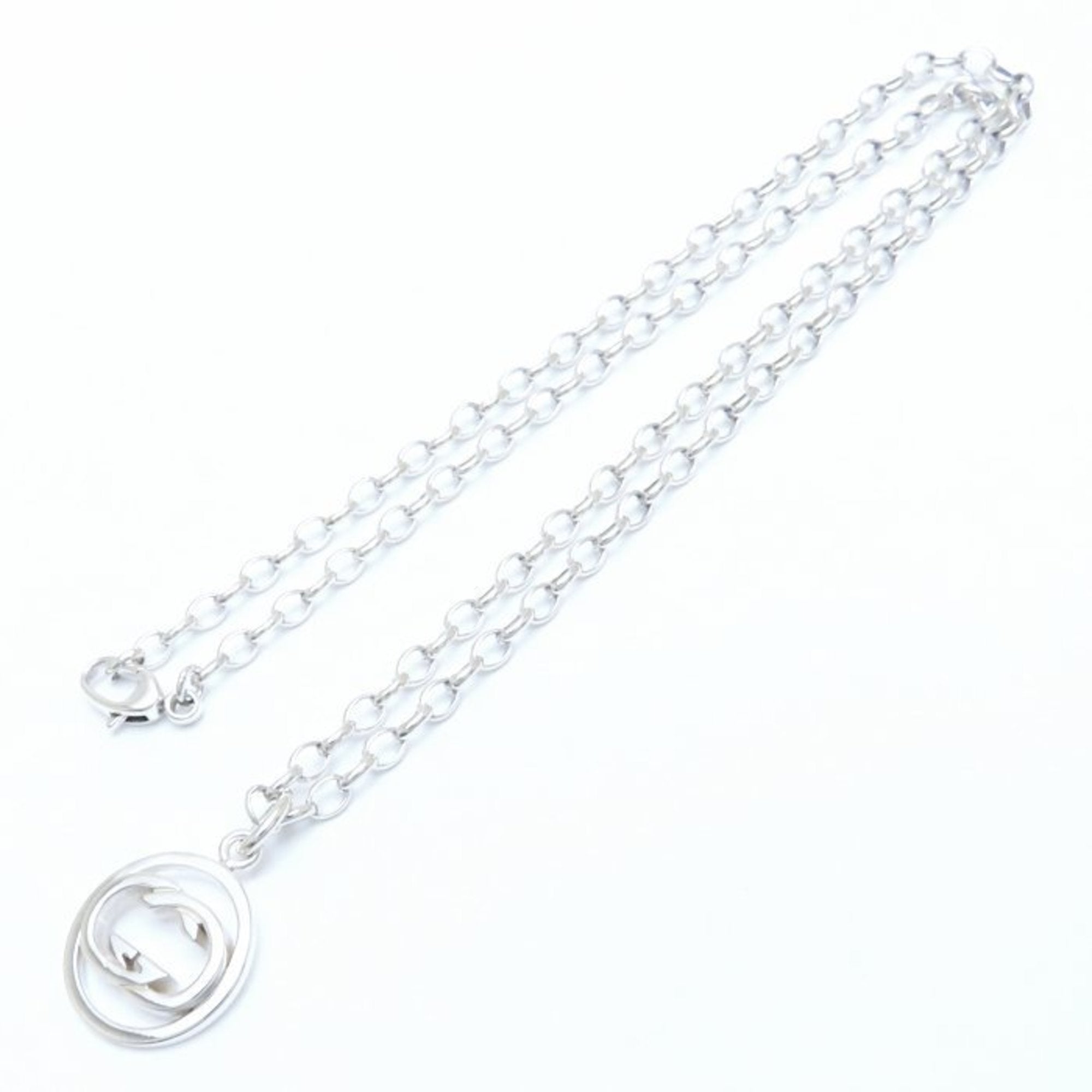 Interlocking G Pendant Necklace Sterling Silver