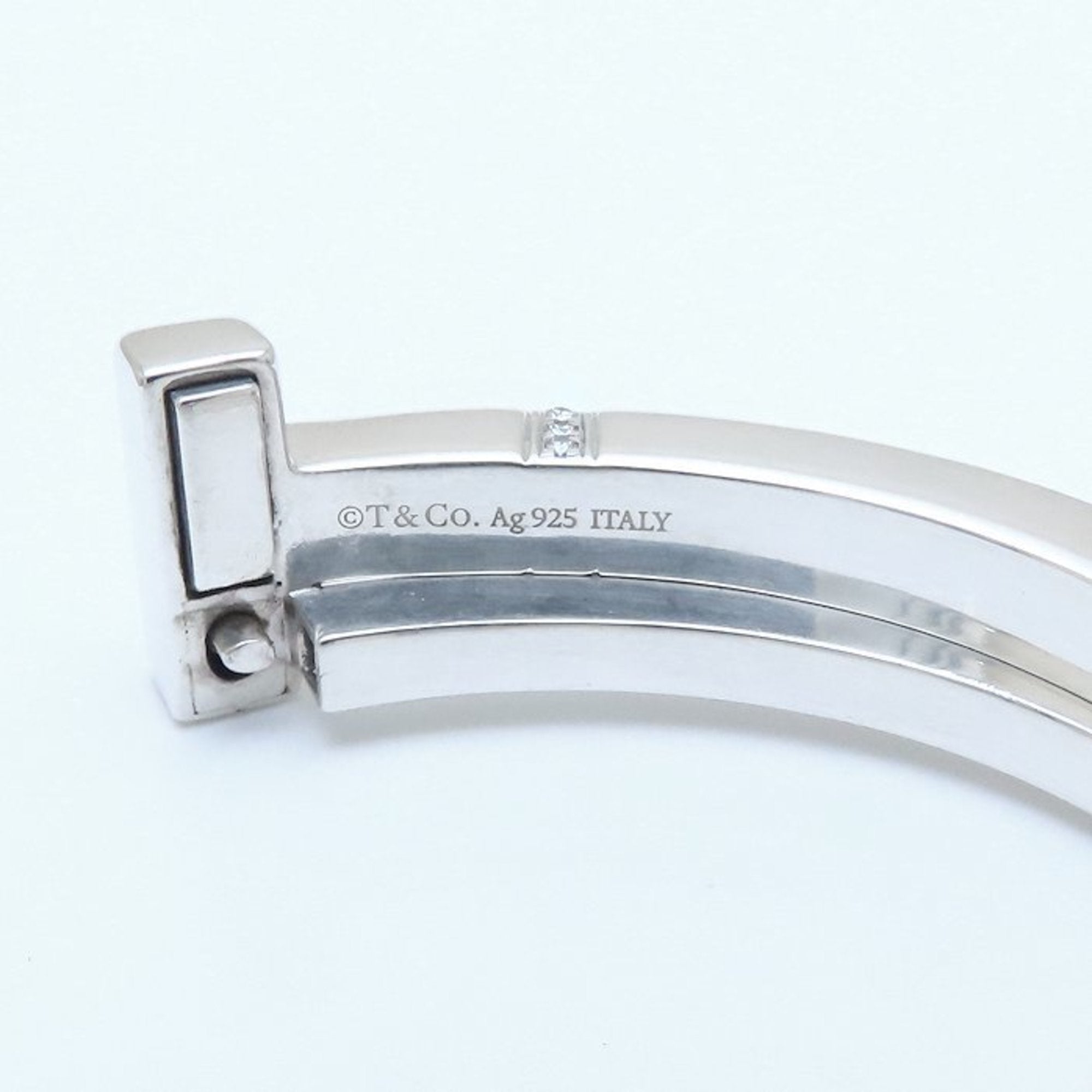 T Bracelet Sterling Silver With Diamond