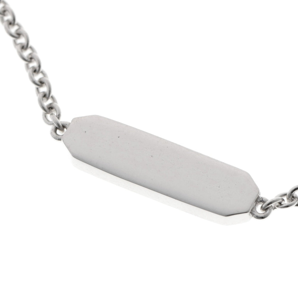 Tag Chain Bracelet 18K White Gold