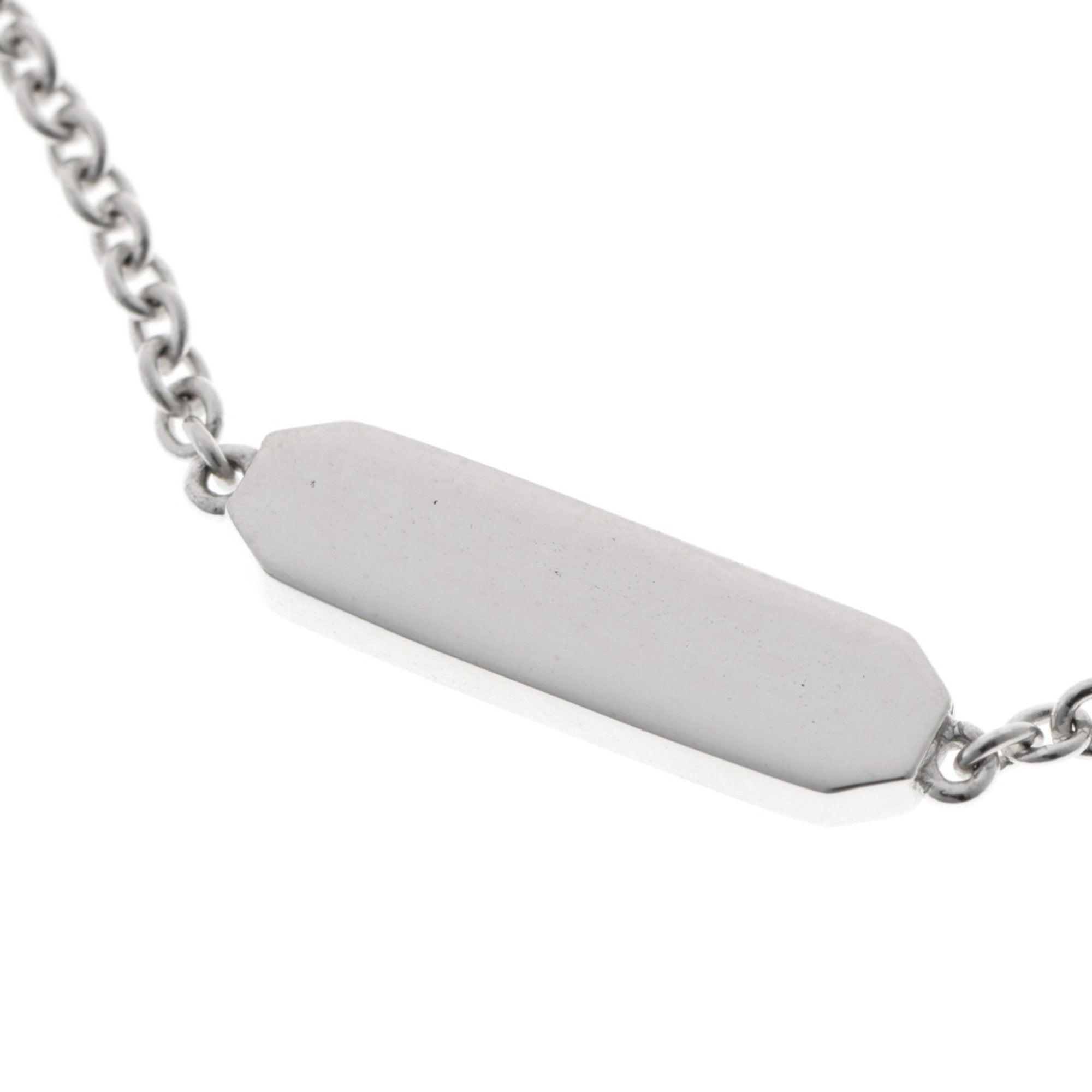 Tag Chain Bracelet 18K White Gold