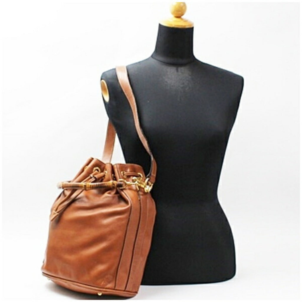 Diana NM Bamboo Shoulder Bag Leather Small