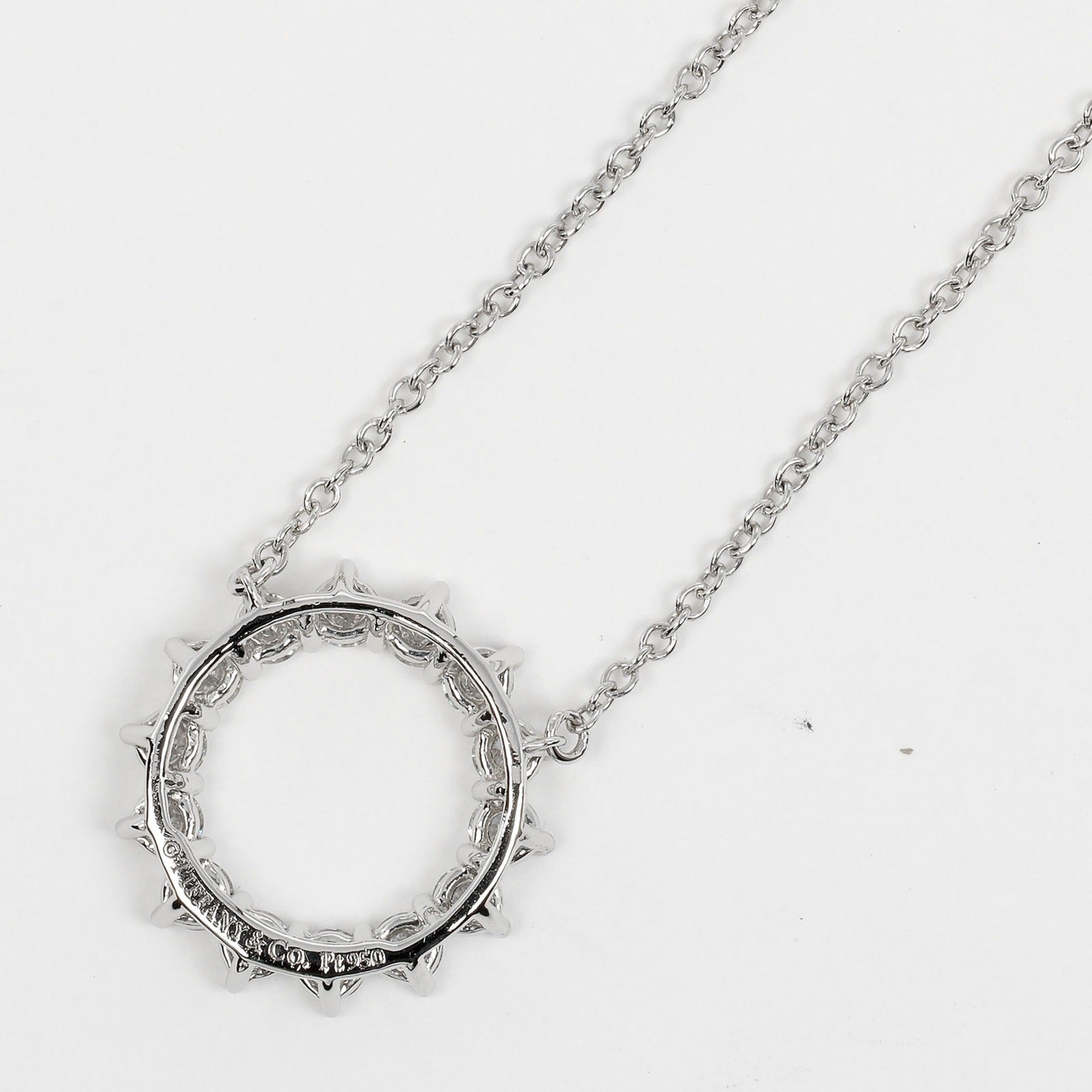 Pendant Necklace Platinum with Diamond Small