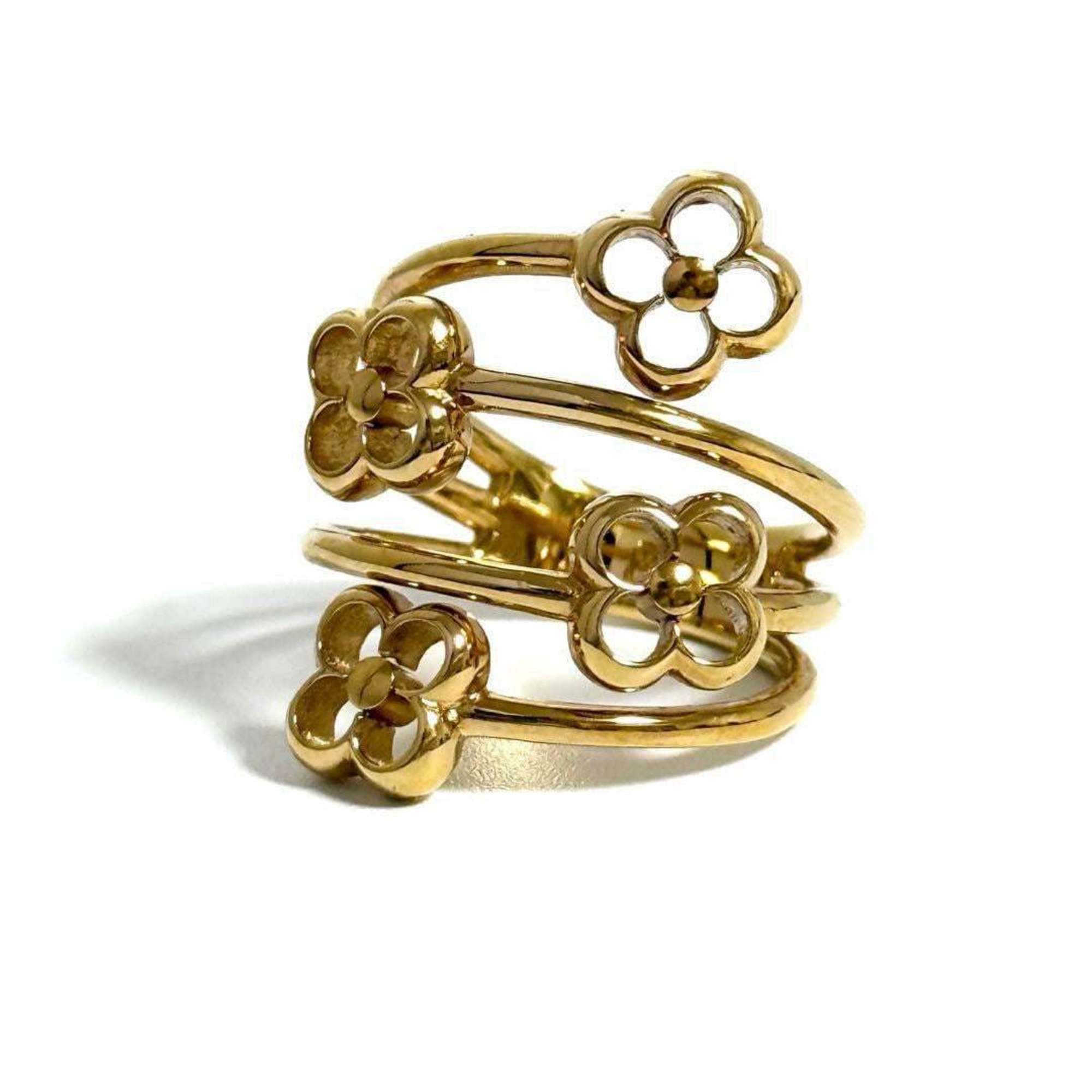 Flower Full Wide Ring Metal