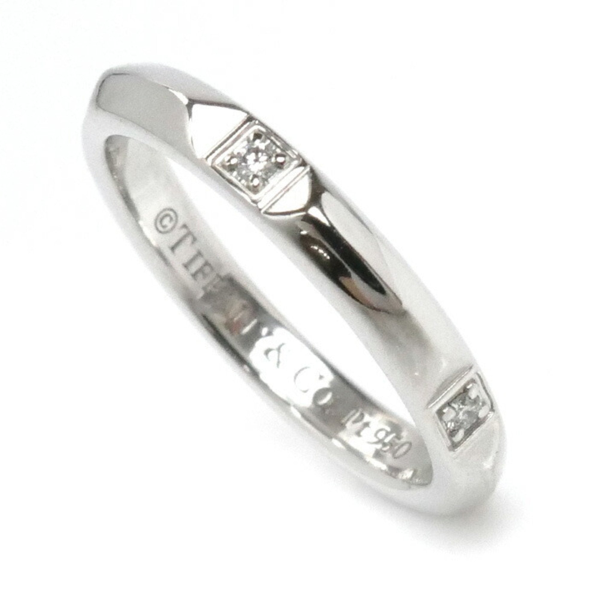 Band Ring Platinum with Diamond