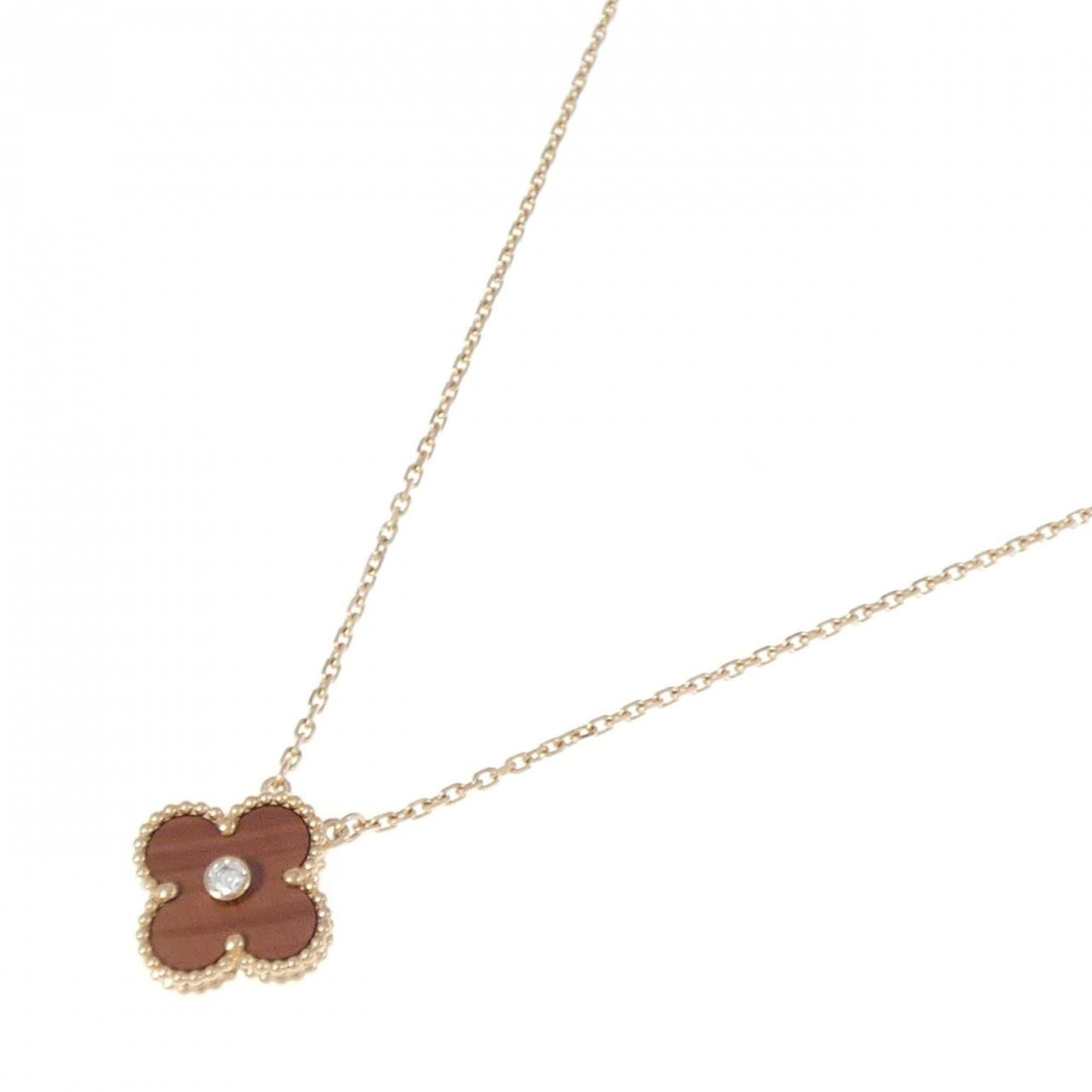 Vintage Alhambra Pendant Necklace 18K Rose Gold
