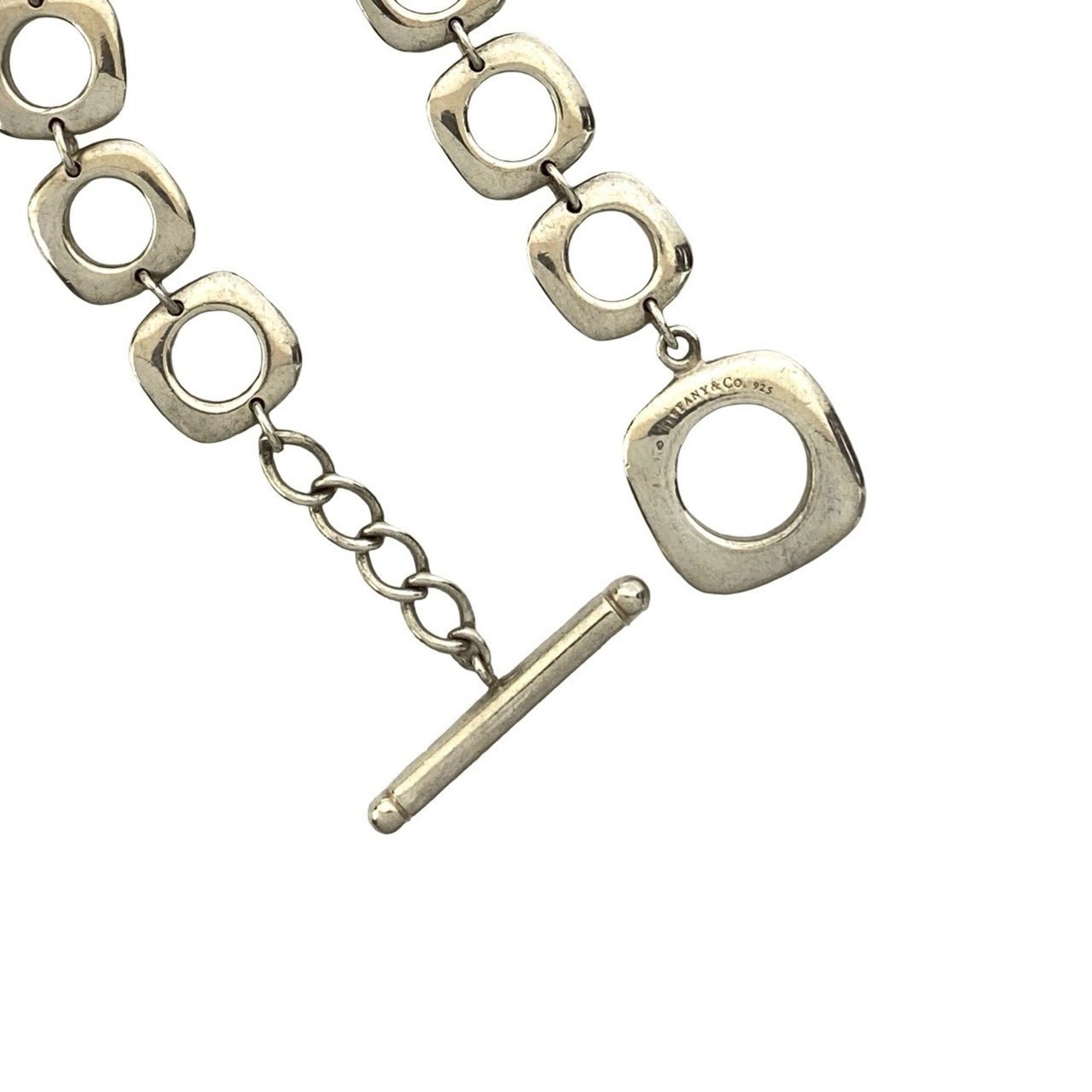 Square Cushion Charm Bracelet Sterling Silver