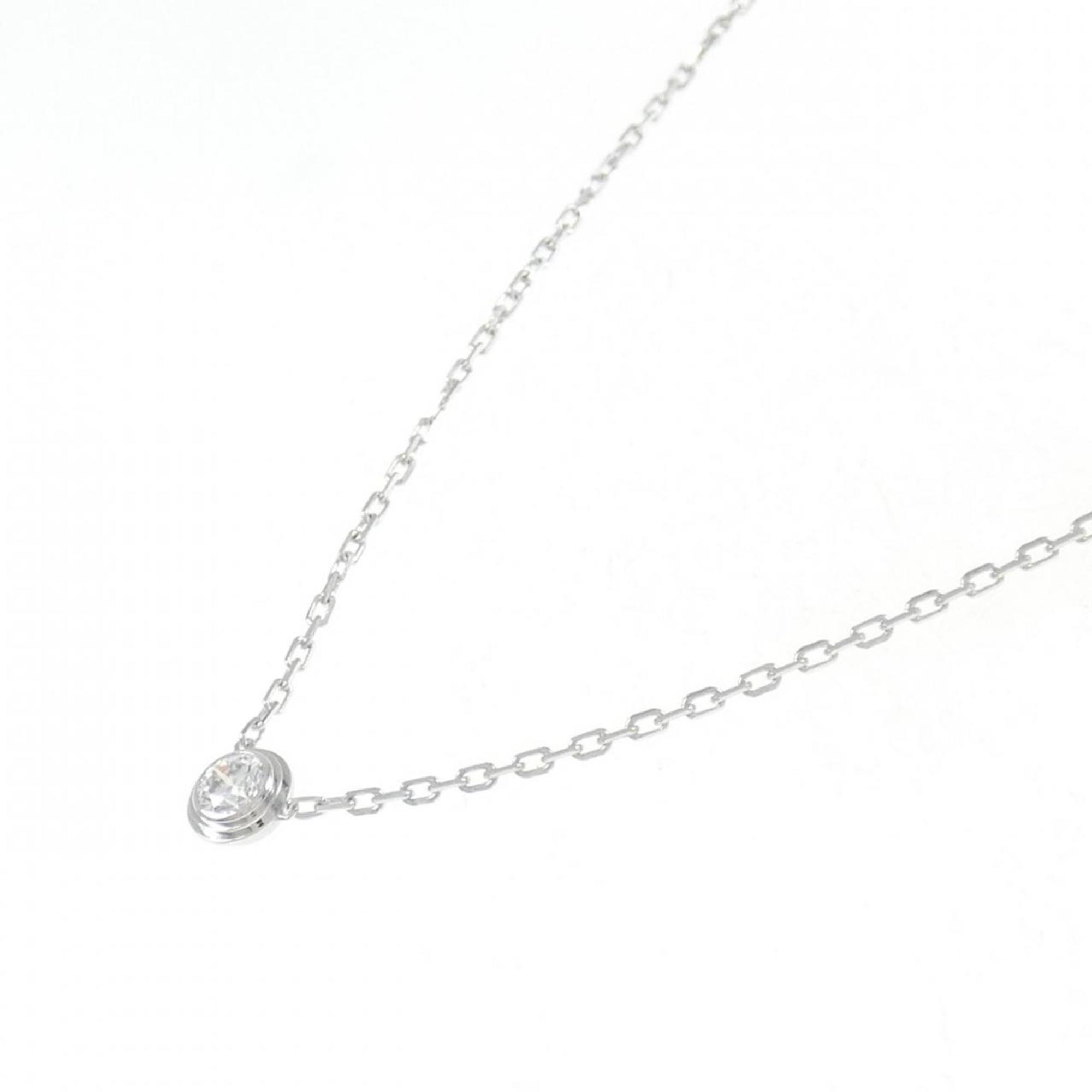 Pendant Necklace 18K White Gold Large with Diamond