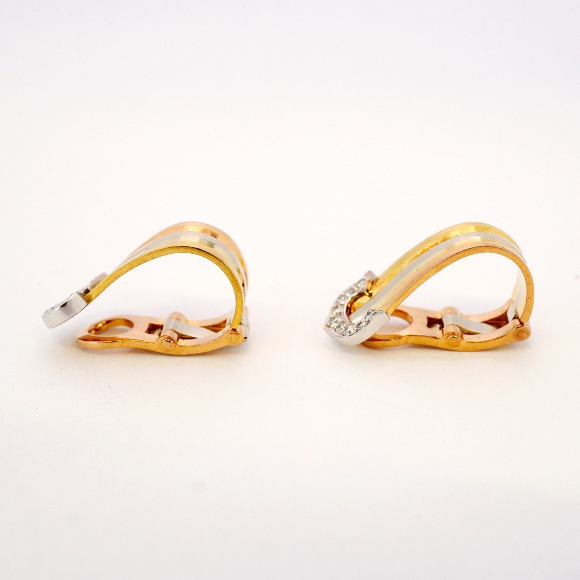Earrings 18K Tricolor Gold