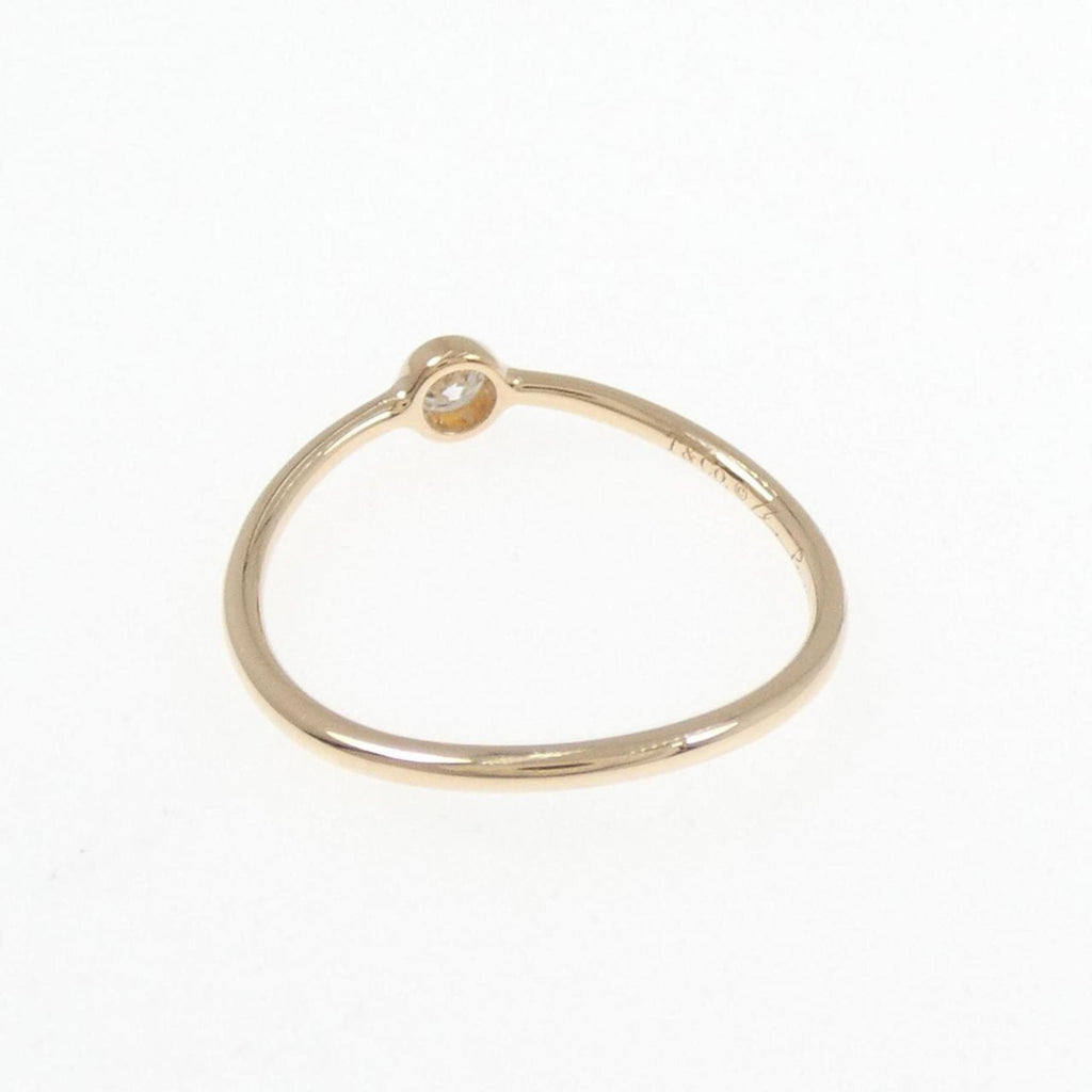 Wave Single Row Ring 18K Rose Gold with Diamond