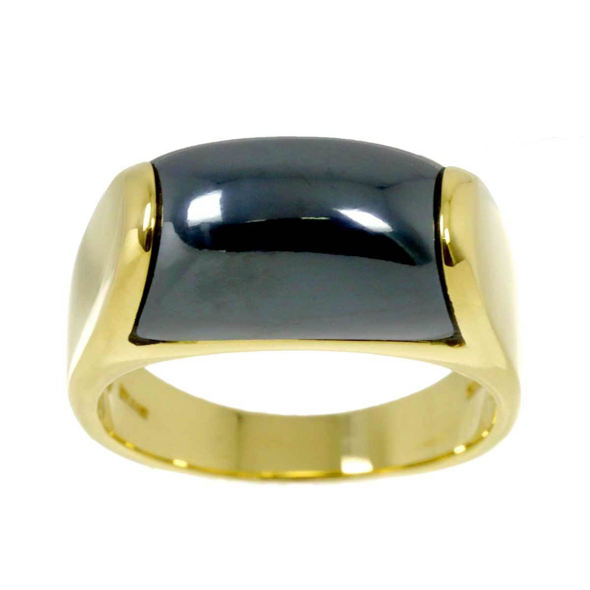 One Band Ring 18K Yellow Gold and Hematite