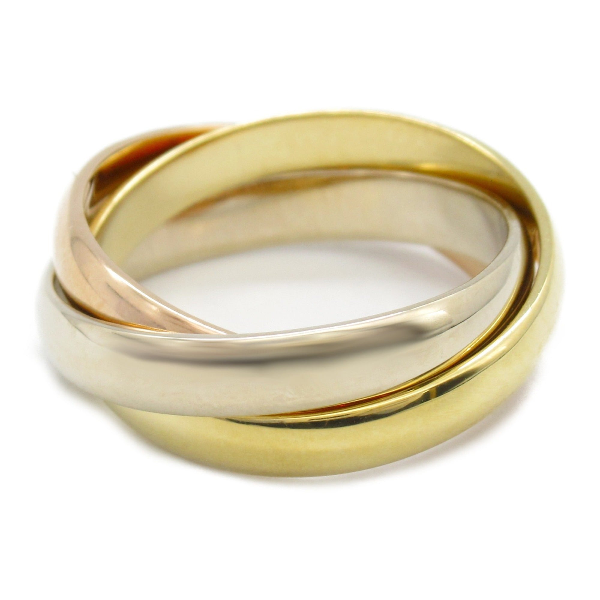 Vendome Louis Cartier Band Ring 18K Tricolor Gold