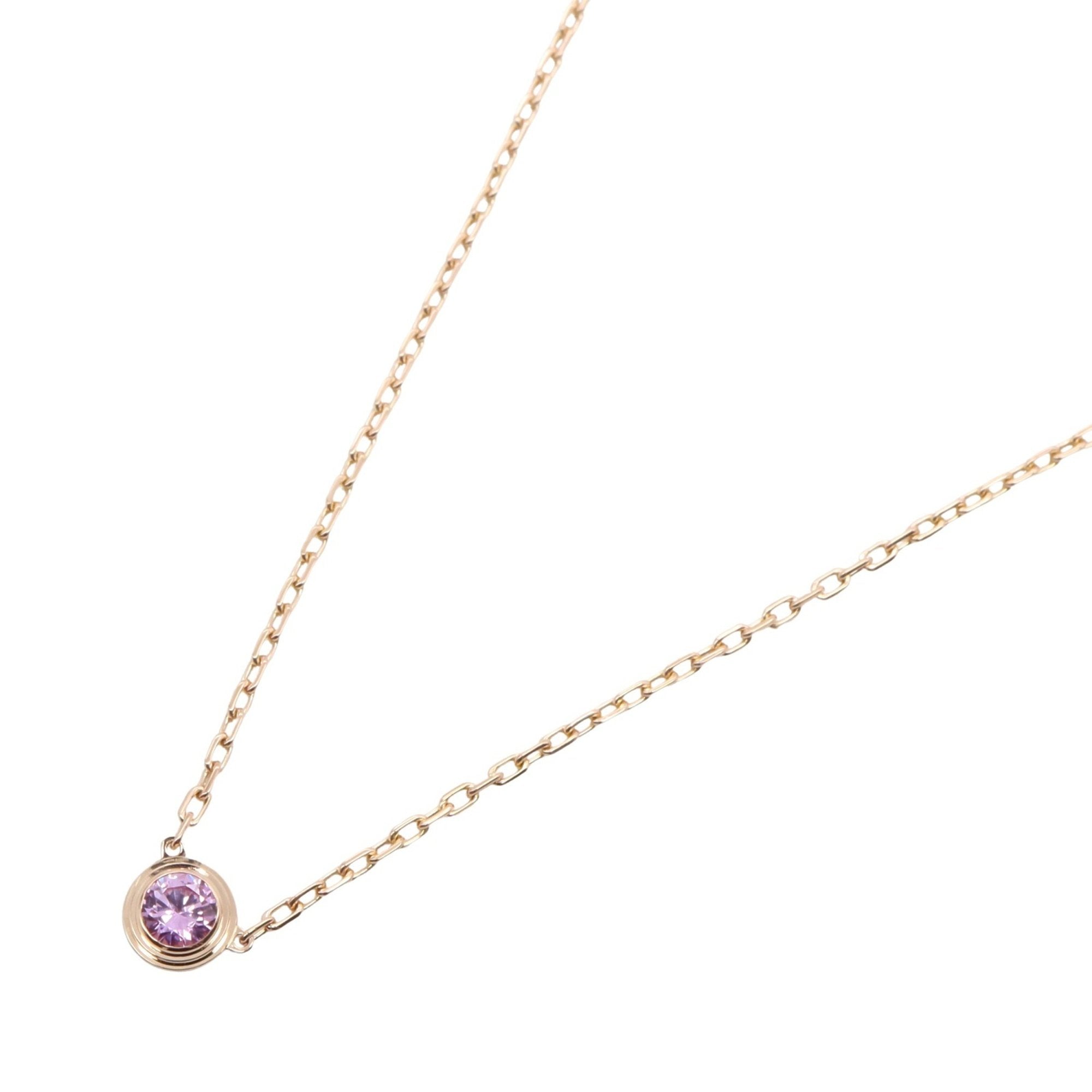 Pendant Necklace 18K Rose Gold With Pink Sapphire