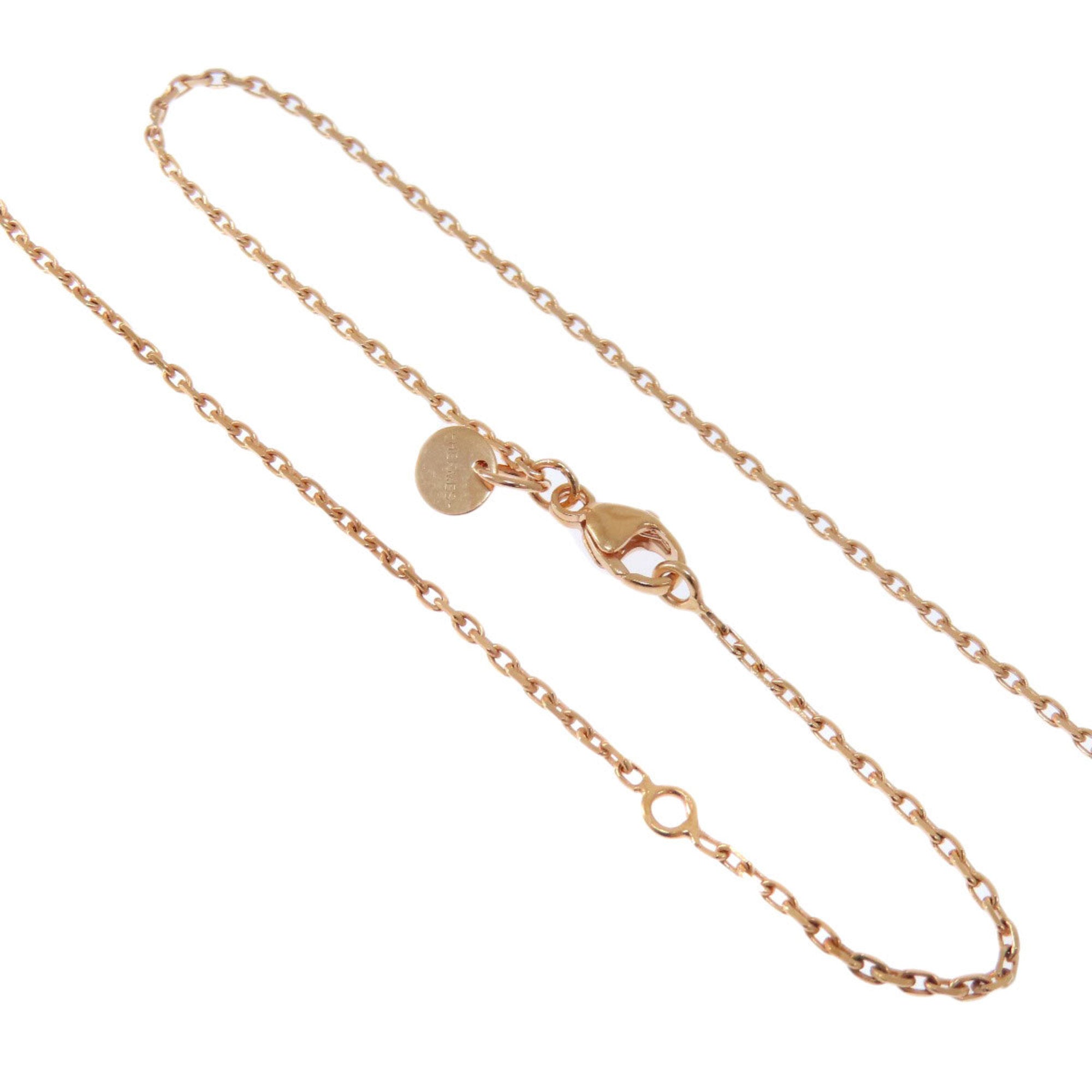 Pendant Necklace Gold and Swift Leather
