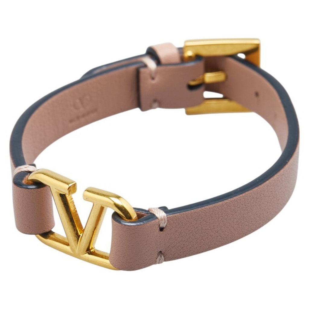 Belt Bracelet Leather Beige Pink