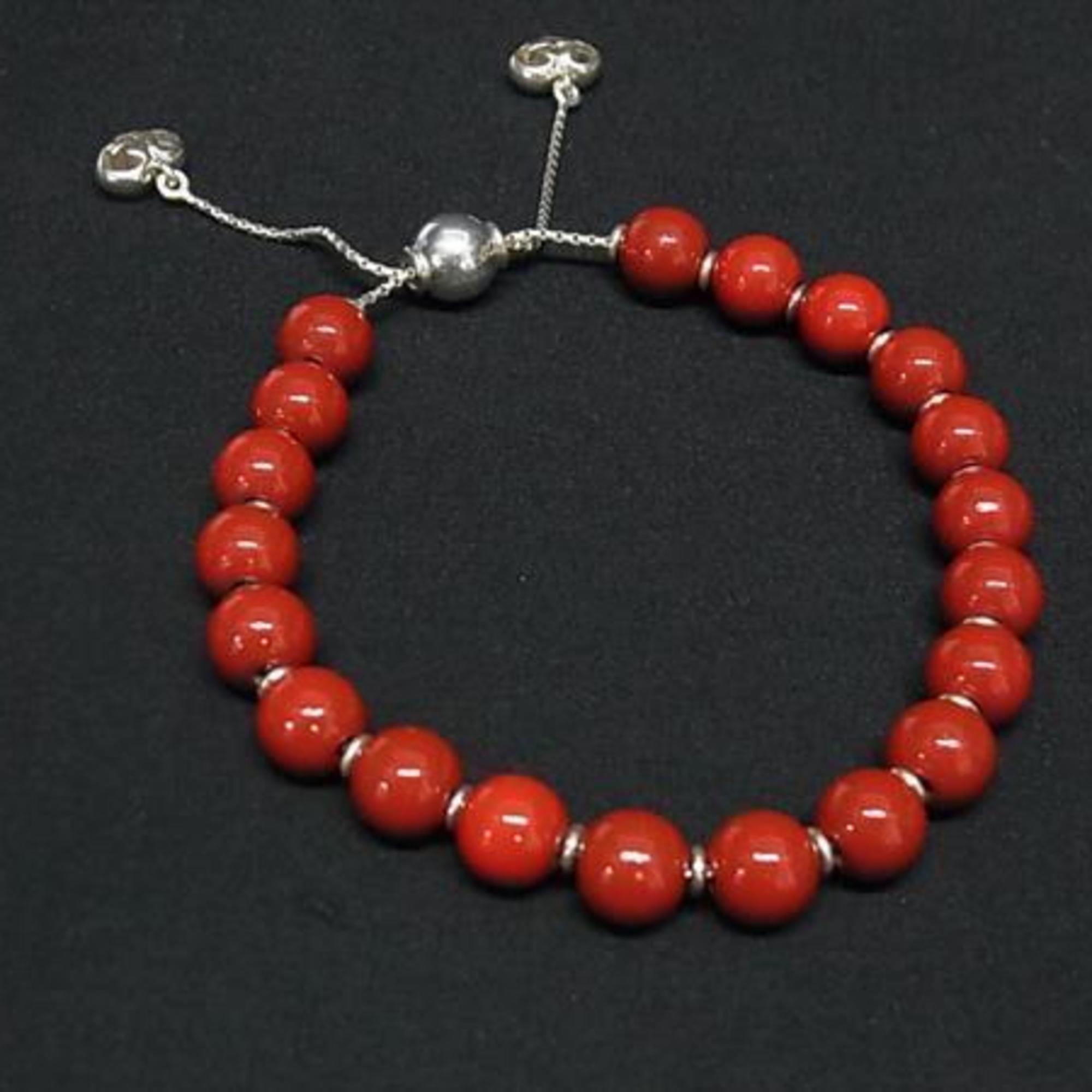 Interlocking G Heart Bracelet Sterling Silver and Wood