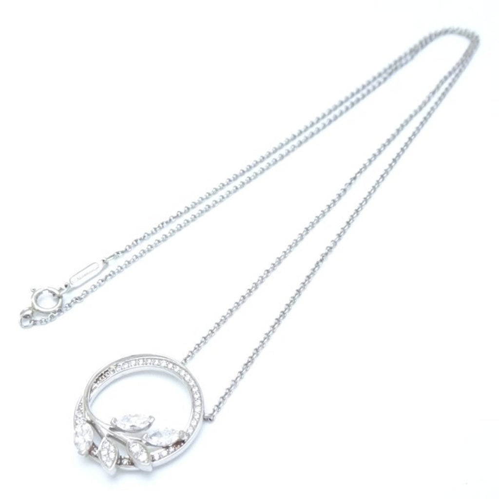 Victoria Pendant Necklace Platinum With Diamond Small